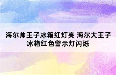 海尔帅王子冰箱红灯亮 海尔大王子冰箱红色警示灯闪烁